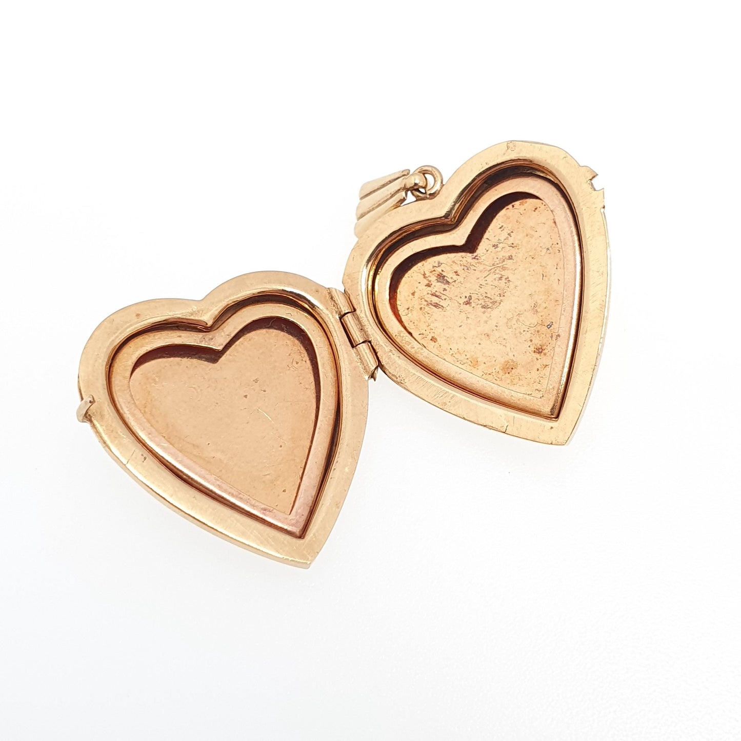 Vintage GEORG JENSEN 9ct Gold Heart Locket Gyroscope Pattern Solid 9k 375 Pendant Necklace Jewelry Womens Jewellery