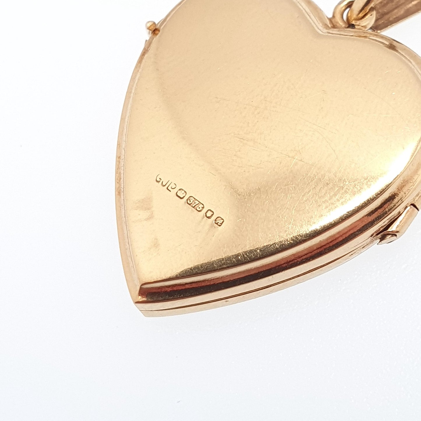 Vintage GEORG JENSEN 9ct Gold Heart Locket Gyroscope Pattern Solid 9k 375 Pendant Necklace Jewelry Womens Jewellery