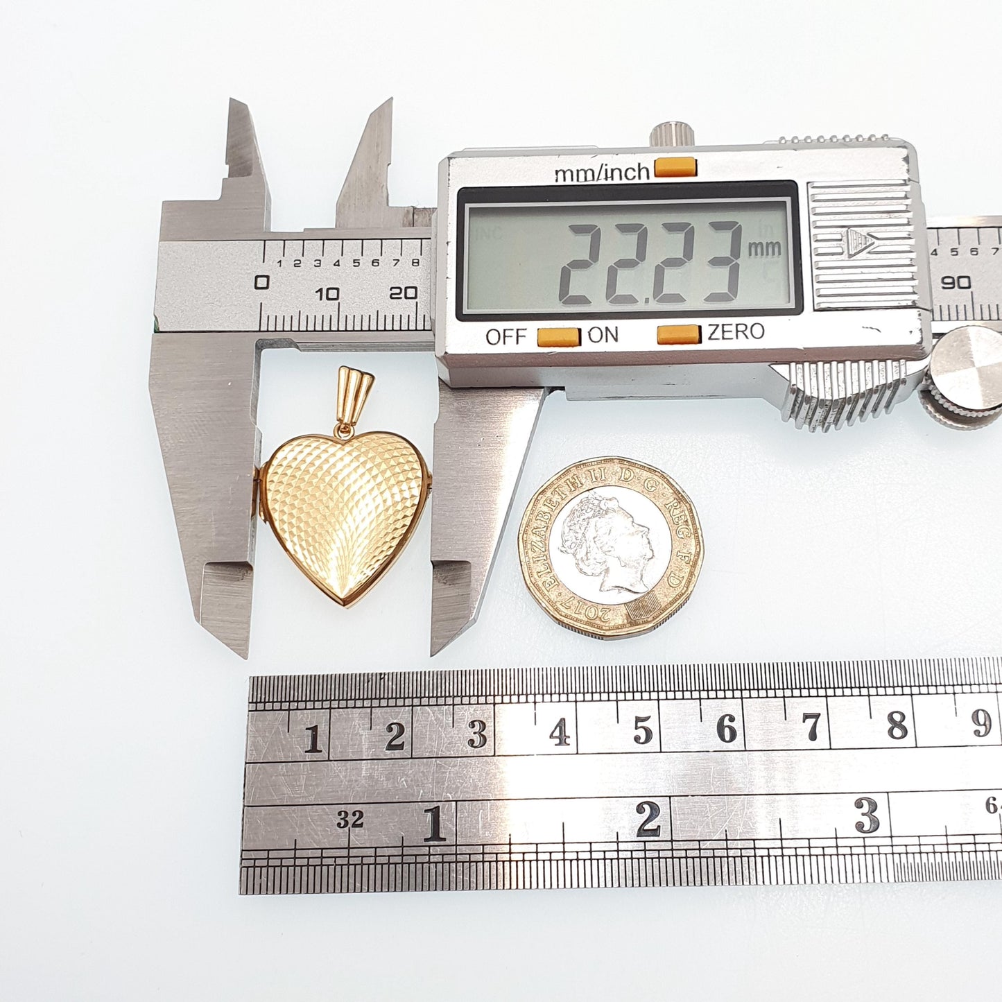 Vintage GEORG JENSEN 9ct Gold Heart Locket Gyroscope Pattern Solid 9k 375 Pendant Necklace Jewelry Womens Jewellery