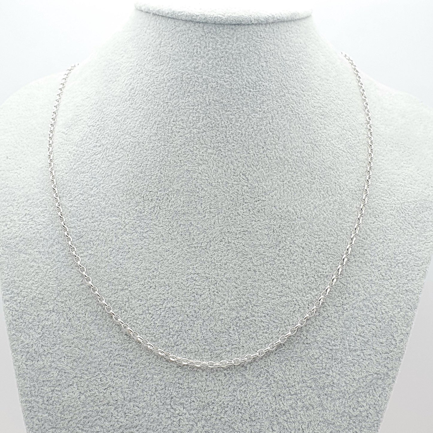 Vintage Sterling Silver Belcher Link Chain Necklace Oval Links Long 6.34g 62cm Womens Men’s Unisex Jewellery Jewelry