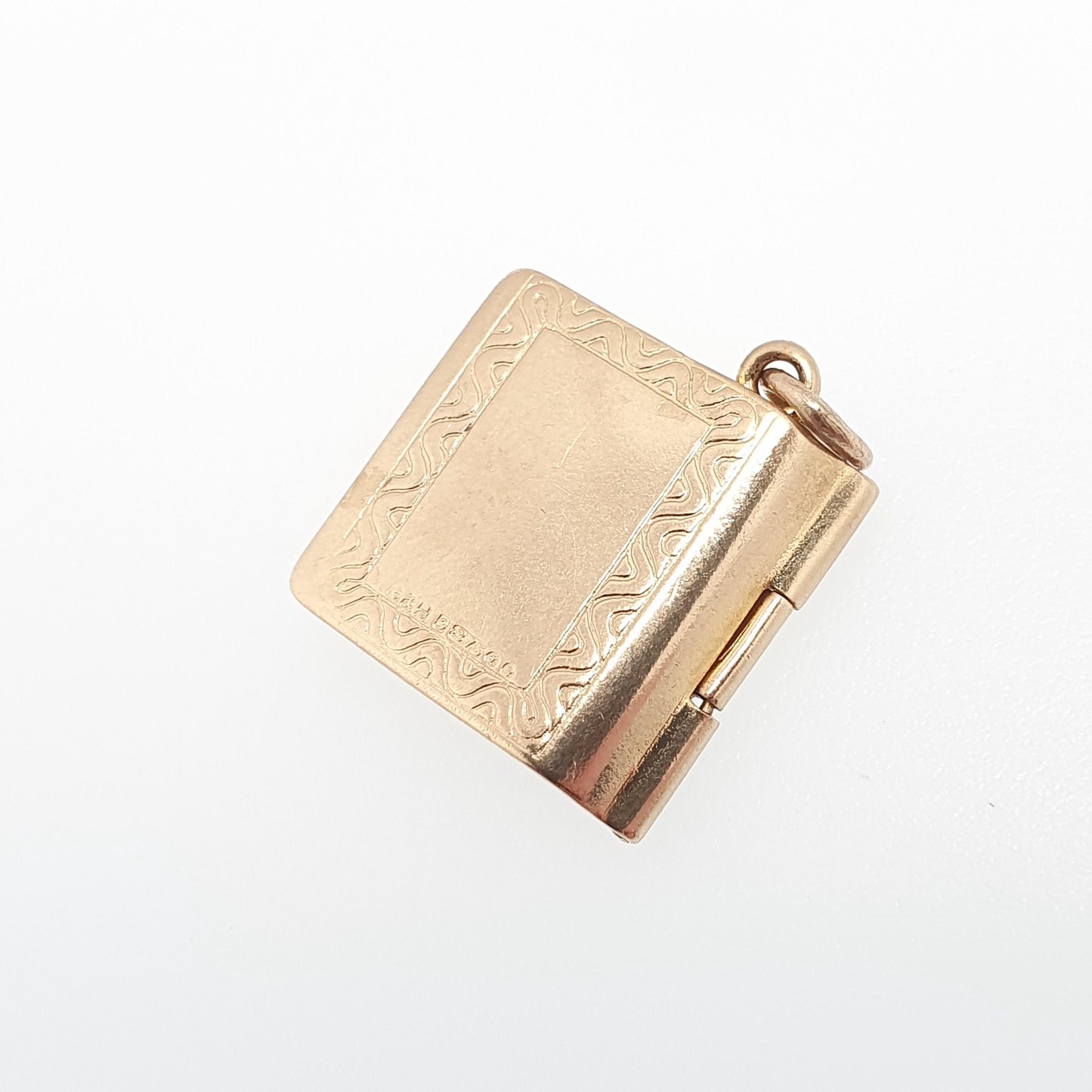 Vintage 9ct 9k Gold Bible Charm Bracelet Opening with Old and New Testament Necklace Pendant Solid 375 Christian Catholic Jewellery Jewelry