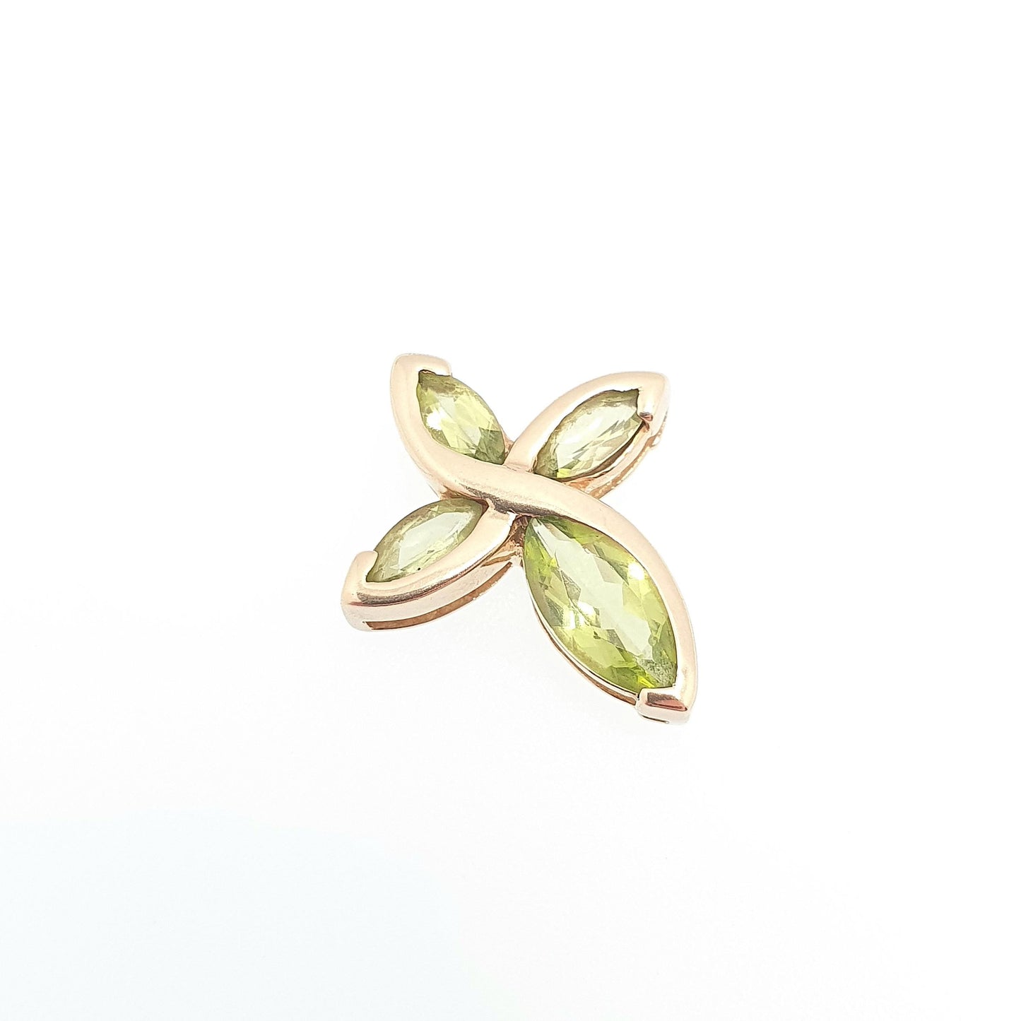 Vintage 9k 9ct Gold Peridot Olivine Necklace Pendant Cluster Halo Lime Green Gemstone Solid 375 Jewelry Jewellery