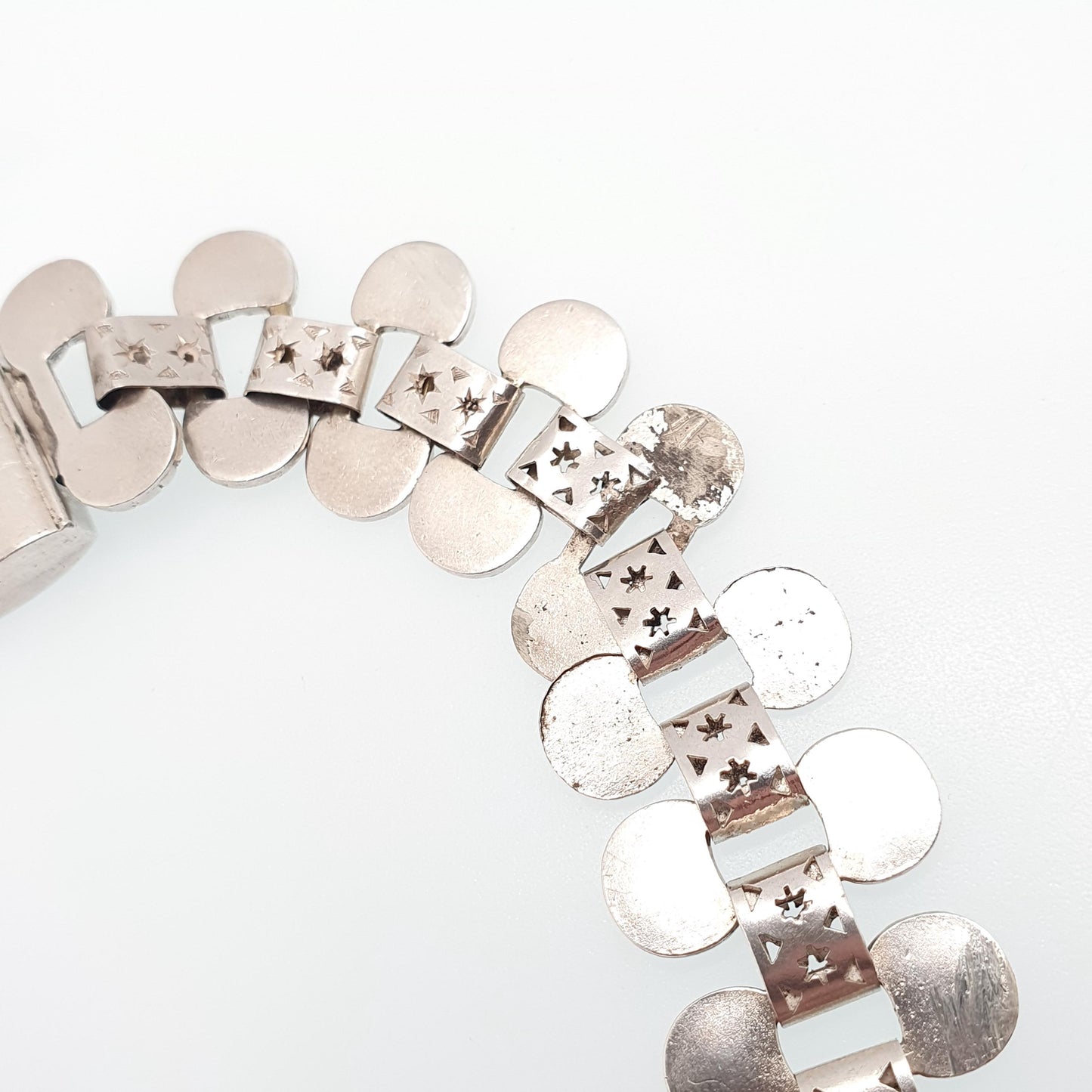 Antique Victorian Solid Silver Collar Necklace Book Chain Bookchain Bead Etruscan Choker Link 42cm 54.76g Vintage Jewelry Jewellery