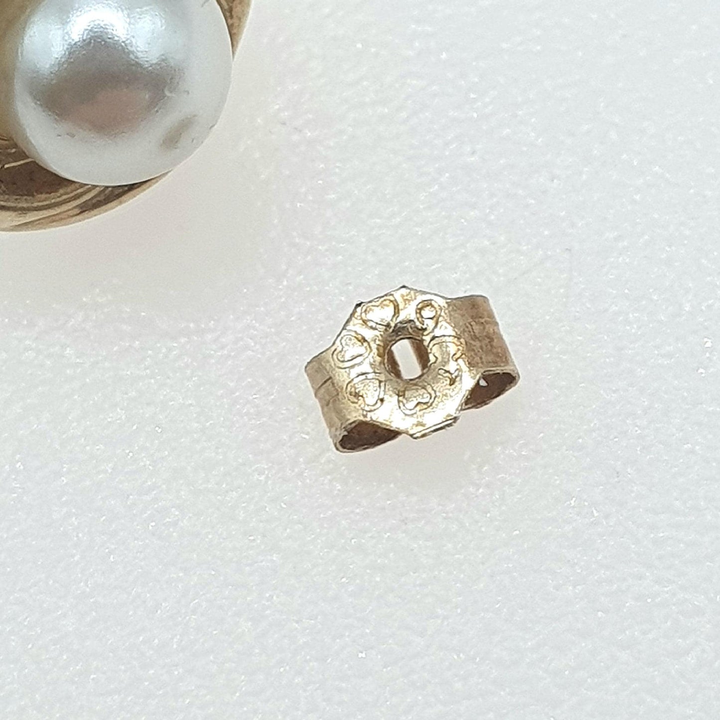 Vintage 9ct Gold Simulated Pearl Stud Earrings Solid 9k 375 White Pearls Retro Womens Vintage Jewelry Jewellery Bead