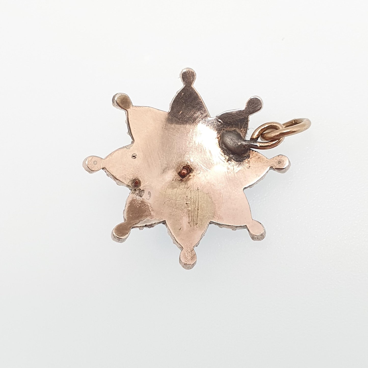 Antique Victorian Bohemian Garnet Star Pendant Necklace Rolled Gold Filled Starburst Celestial Renaissance Revival Vintage Jewelry Jewellery