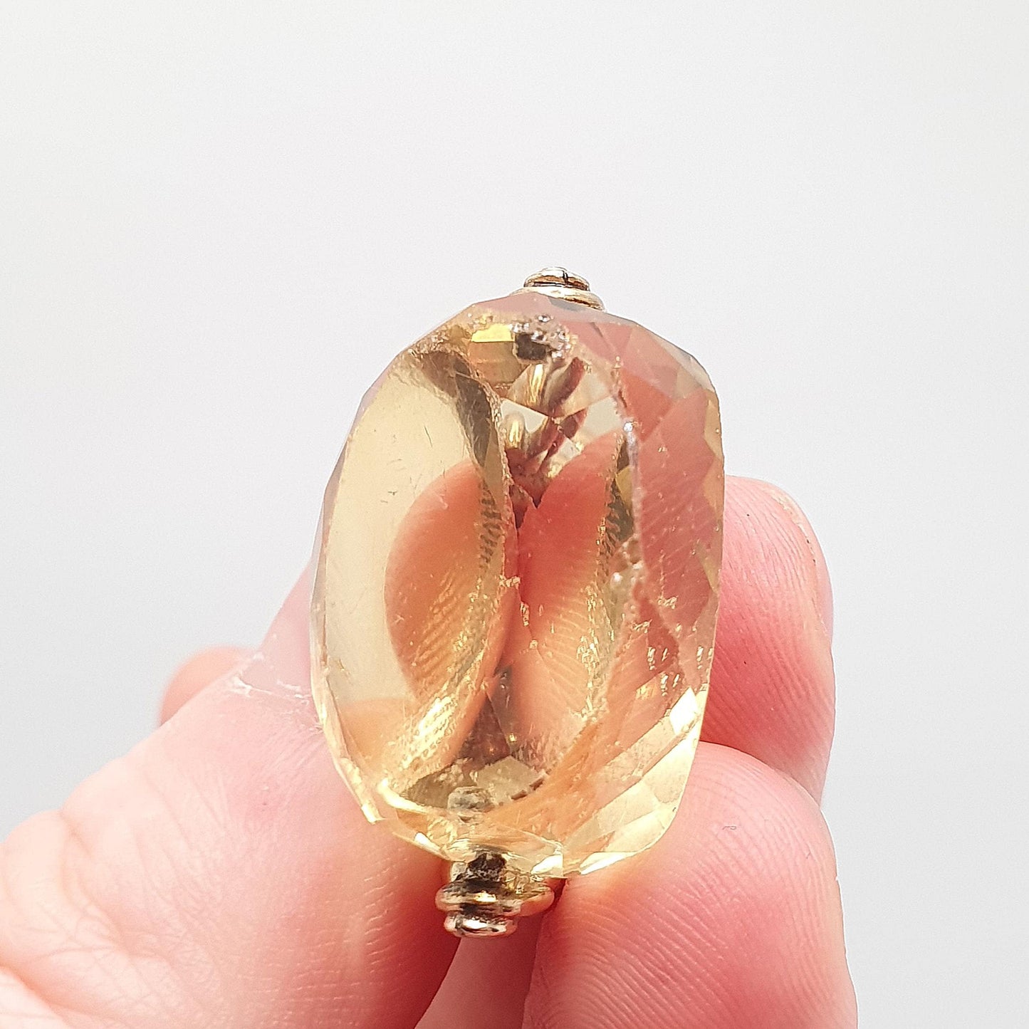 Antique Victorian 9ct 9k Gold Citrine Spinner Fob Pendant Necklace Large Big Solid 375 Vintage Jewellery Jewelry