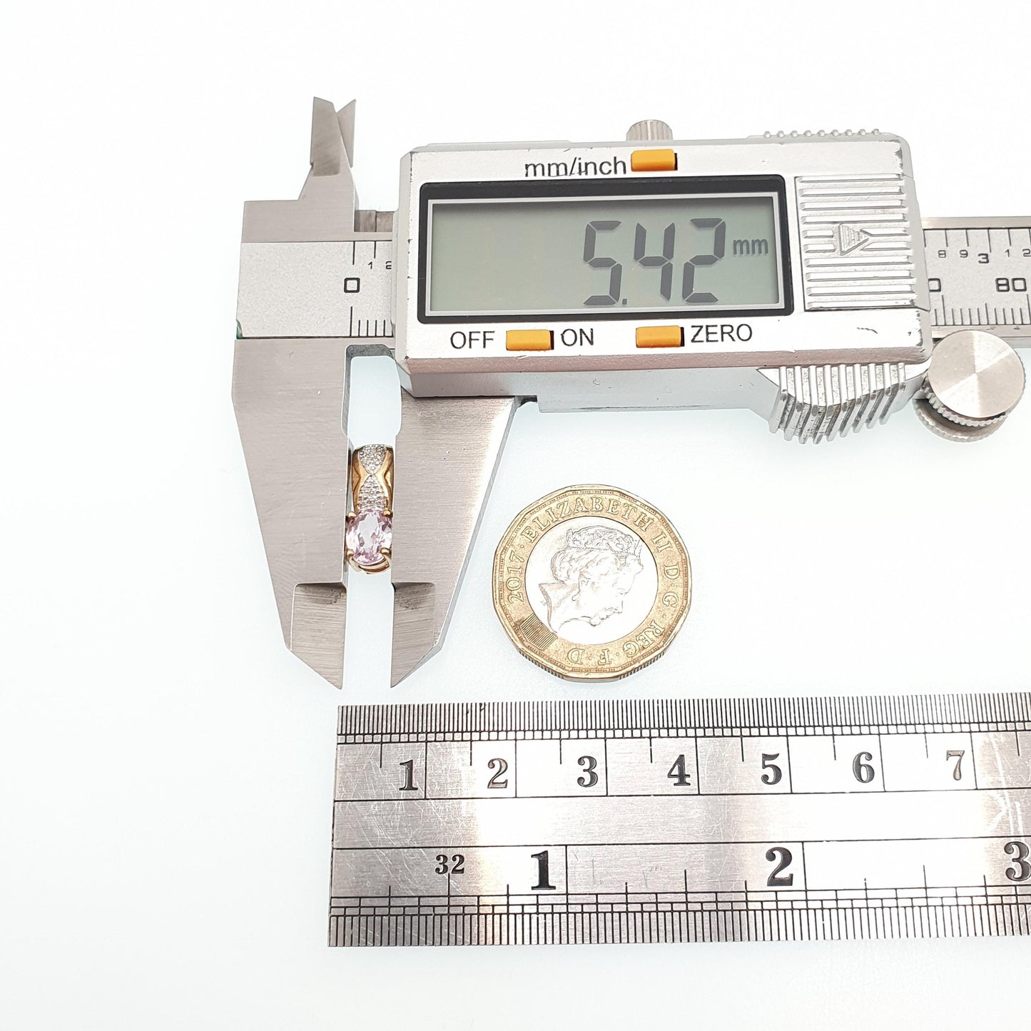 Vintage 9ct 9k Gold Amethyst & Diamond Pendant Necklace Solid 9k 375 Lilac Light Purple Genuine Real Gemstone Jewellery Jewelry