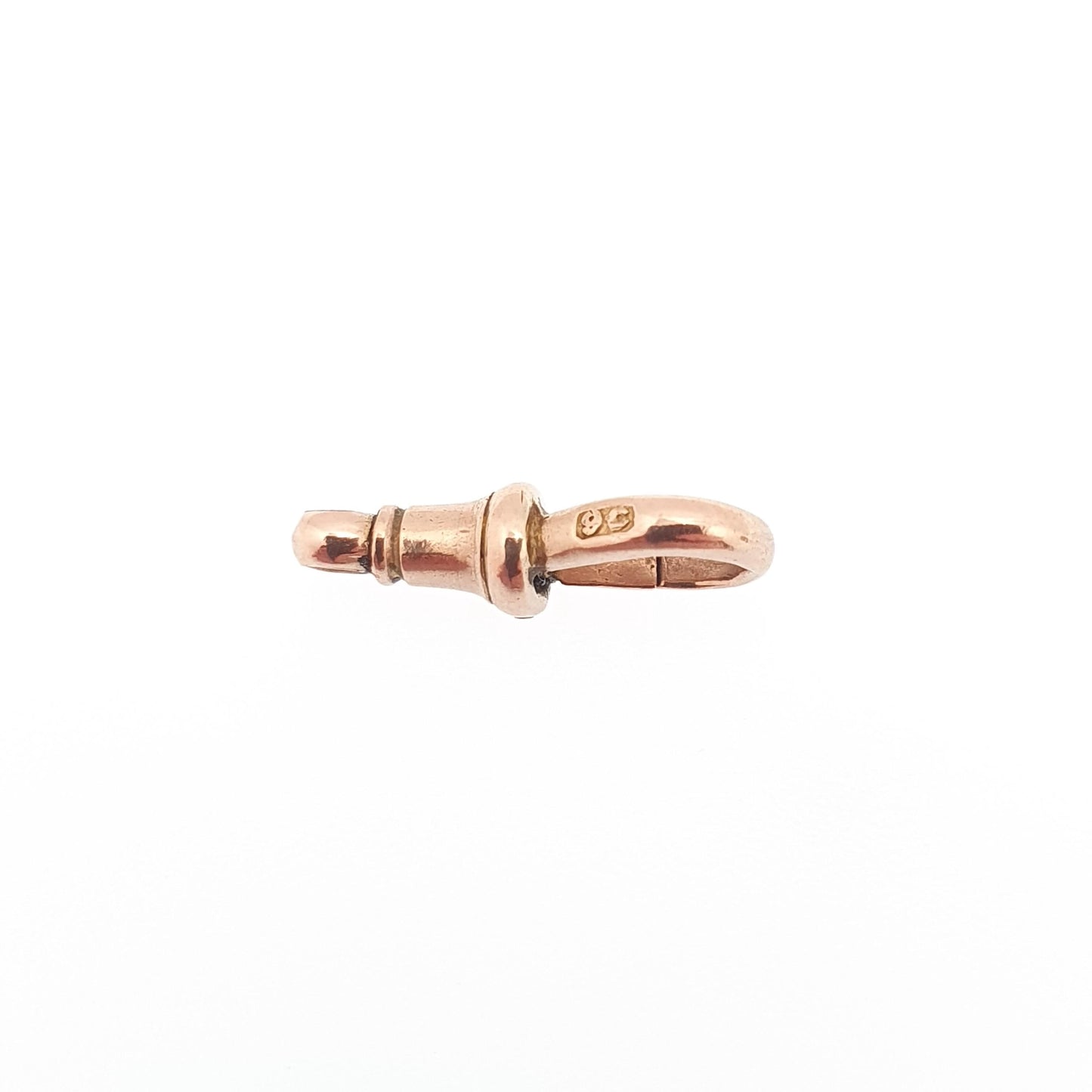 Antique 9ct 9k Solid Gold Dog Clip Clasp Swivel Victorian Rose Red Fastening Genuine 1800s Vintage Necklace Bracelet Jewellery