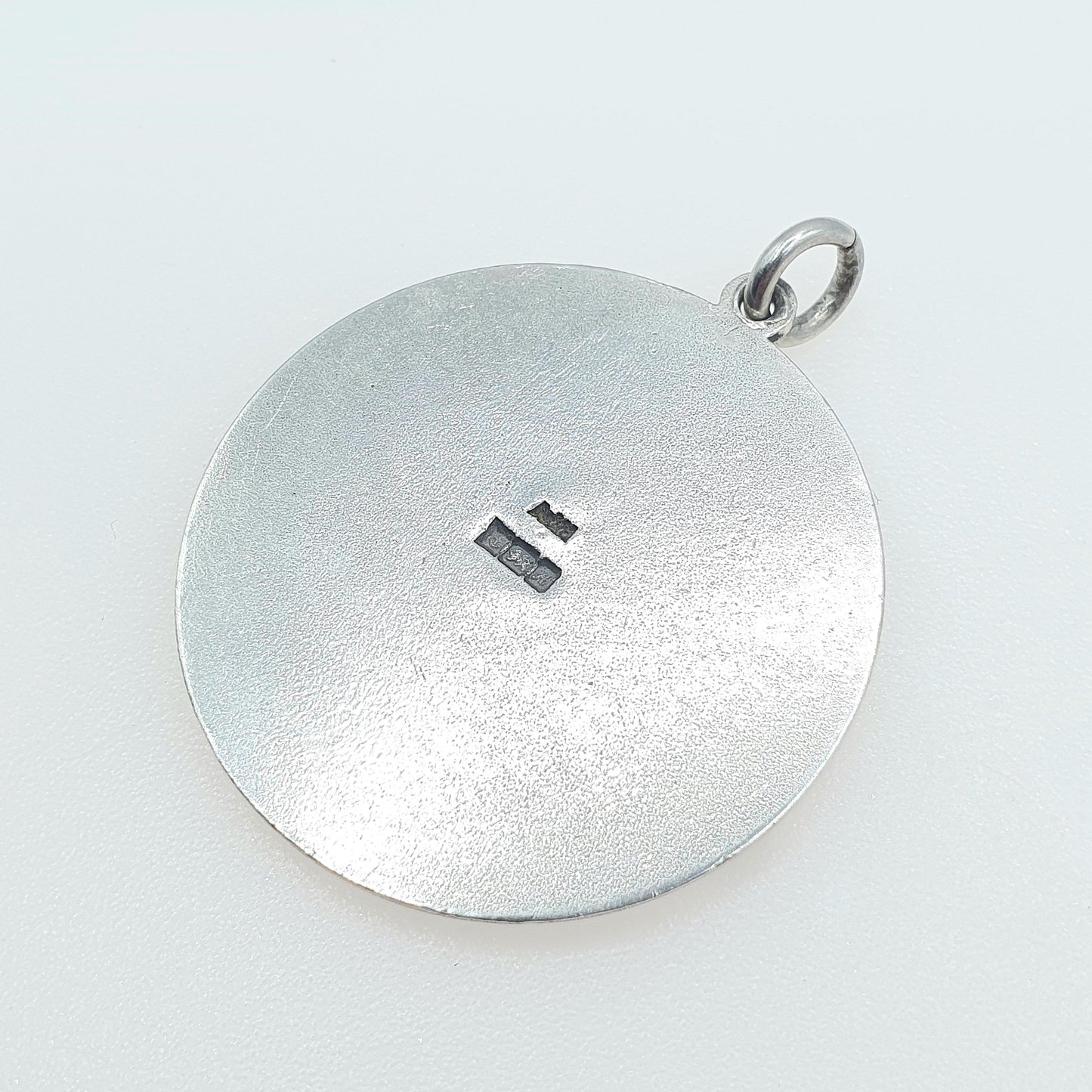 Vintage Sterling Silver Very Large St Christopher Pendant Necklace Huge Massive Heavy Travel Jewellery Jewelry Men Women Unisex