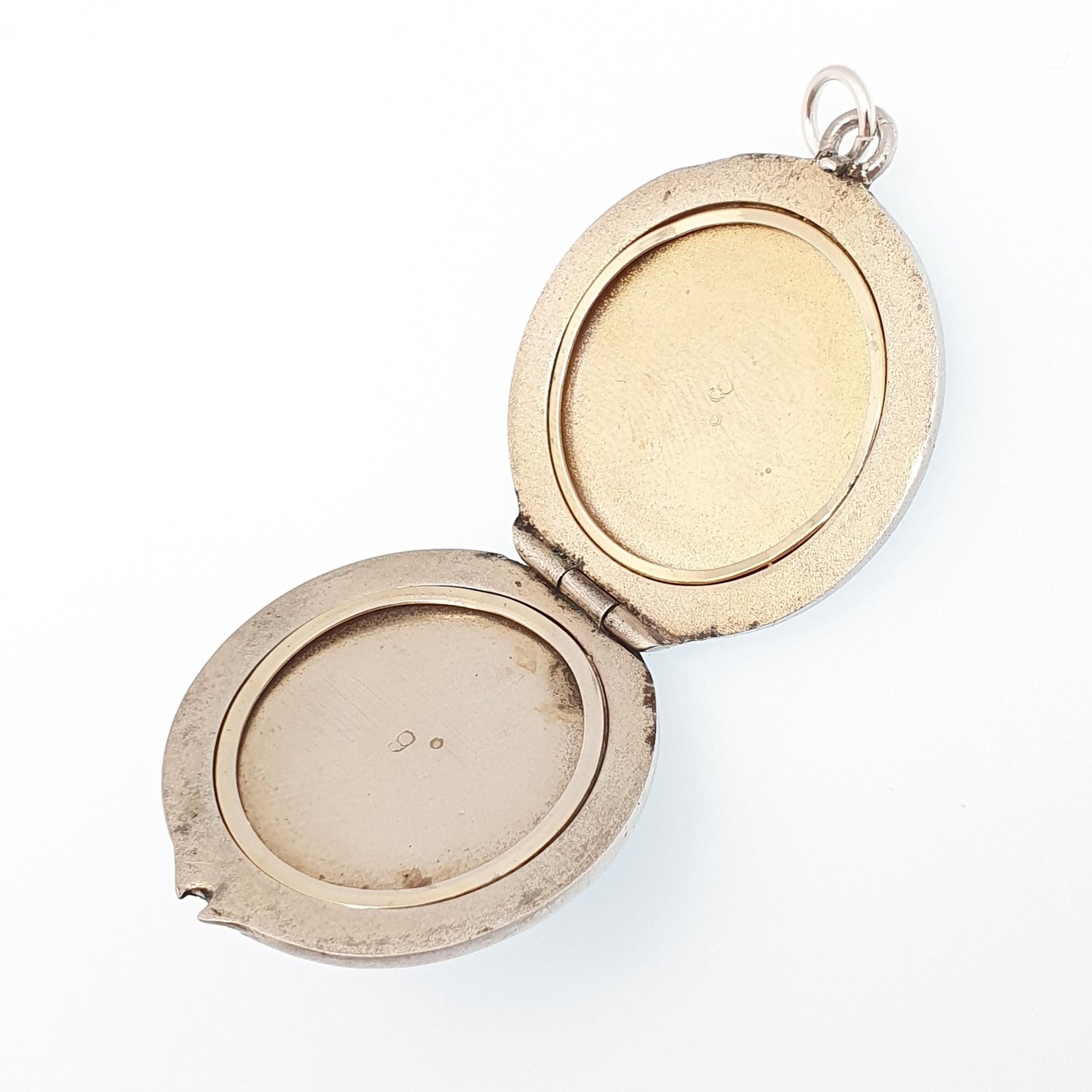Antique Guilloche Enamel Solid Silver Locket Art Deco Marcasite Border Pendant Necklace Blue Photo Picture Jewelry Jewelry