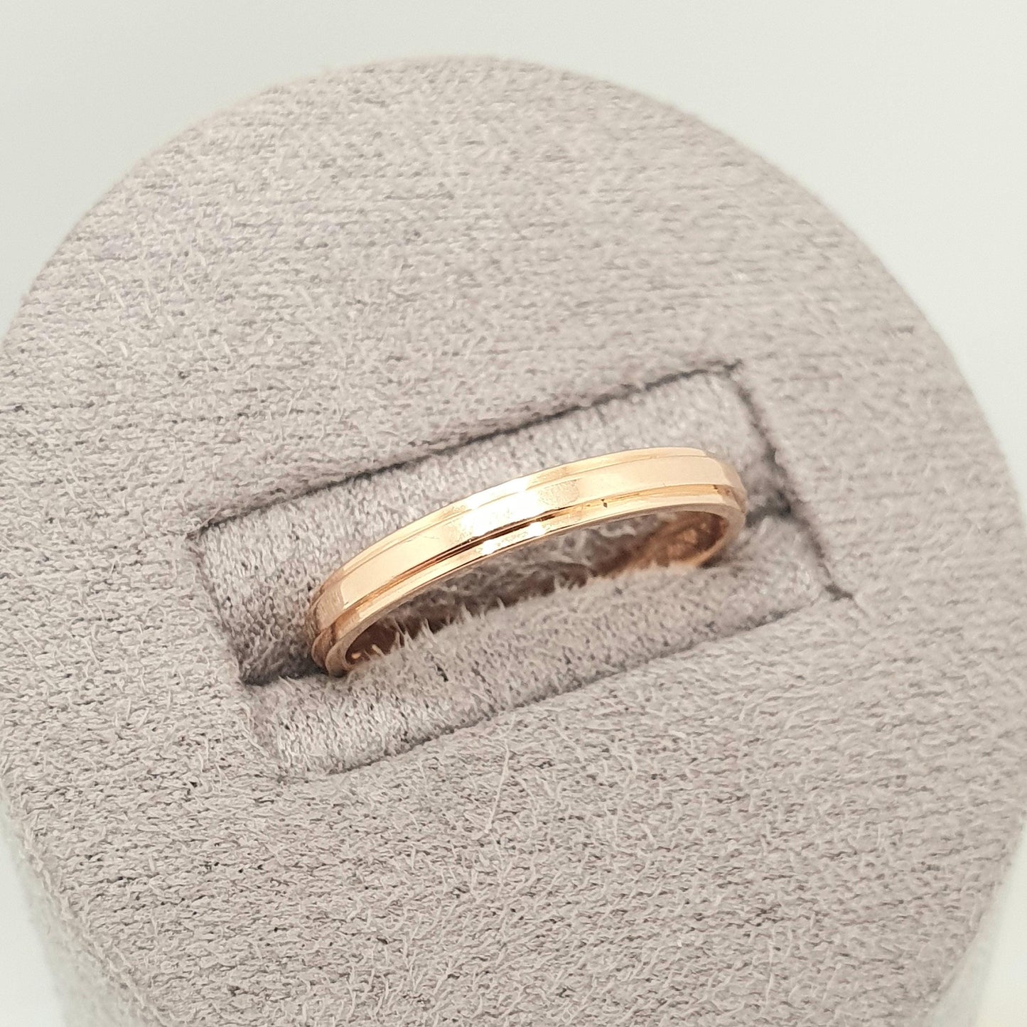 CARTIER d'Amour 18ct 18k Rose Gold Wedding Band Ring 2.5mm Stepped Red Stacking Stacker 750 Vintage Jewelry Jewellery