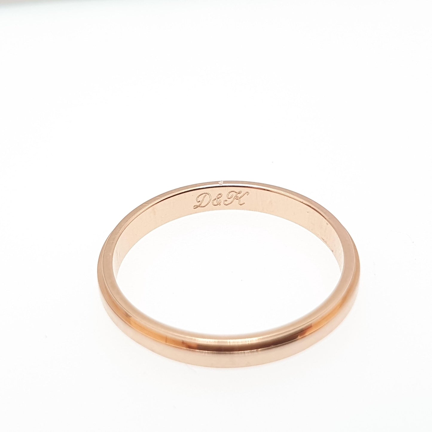 CARTIER d'Amour 18ct 18k Rose Gold Wedding Band Ring 2.5mm Stepped Red Stacking Stacker 750 Vintage Jewelry Jewellery