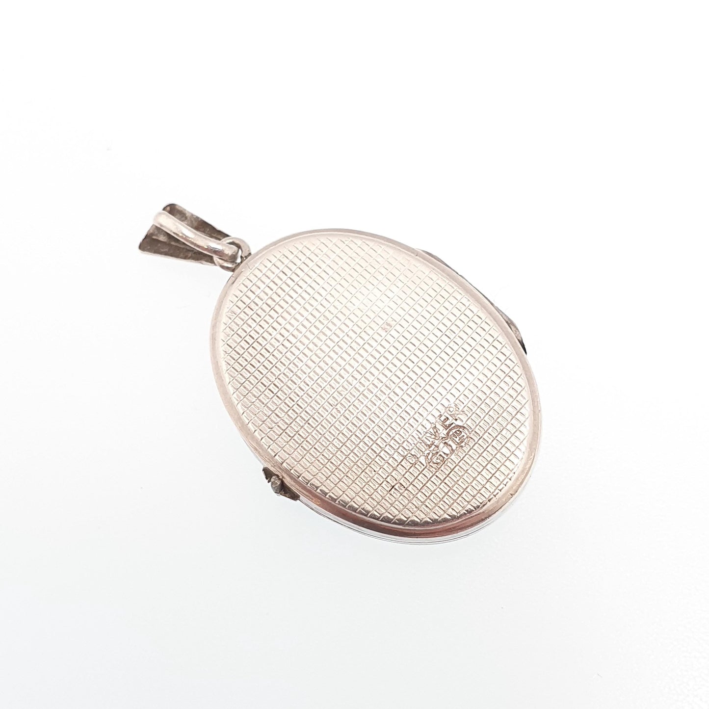 Vintage GEORG JENSEN Sterling Silver Locket Oval Flower Engraved Necklace Pendant Genuine GJ Ltd Jewelry Jewellery