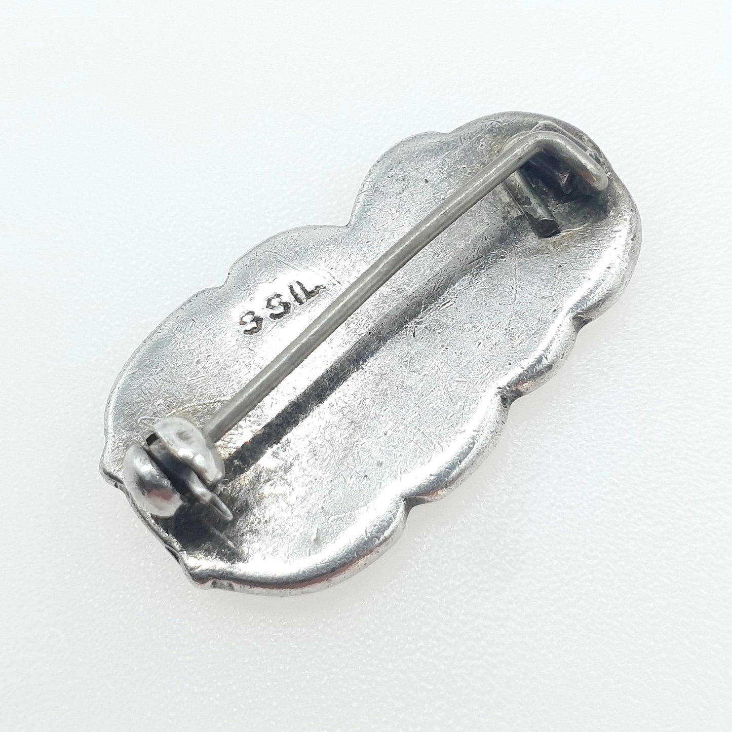RESERVED/SOLD DON Antique Sterling Silver Tiki Brooch Abalone Shell New Zealand NZ Mother of Pearl Rainbow Iridescent Vintage Jewellery Jewelry