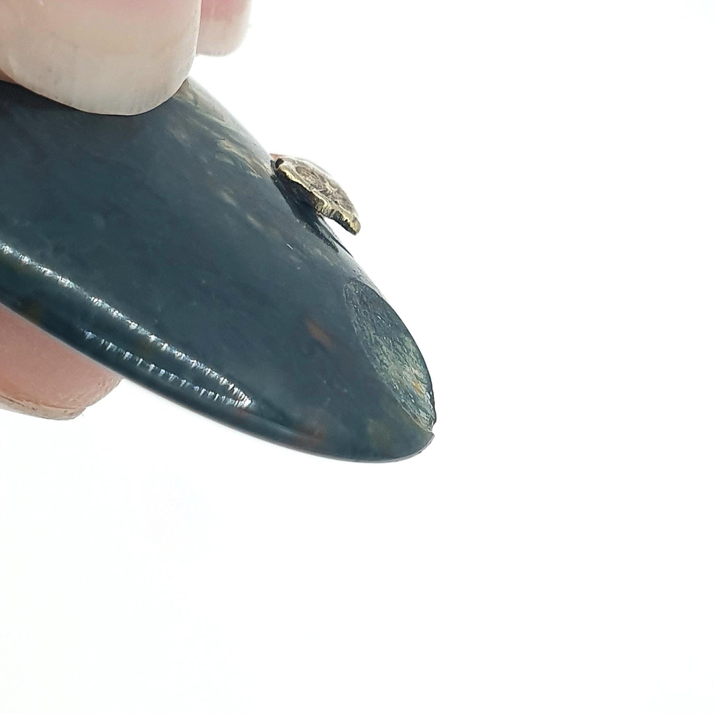 Antique Art Deco Moss Agate Heart Pendant Veined Quartz Gemstone Women’s Mens Unisex Vintage Jewellery Necklace Jewelry