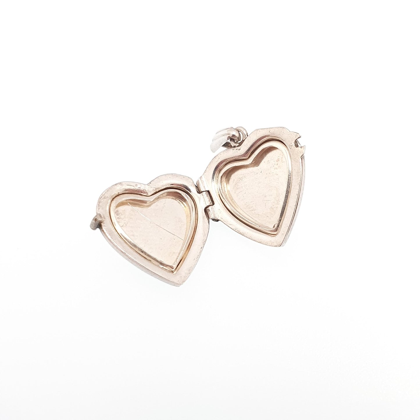 Vintage GEORG JENSEN Sterling Silver Heart Locket Gyroscope Necklace Small Pendant Hallmark Cute Picture Photo Jewelry Jewellery