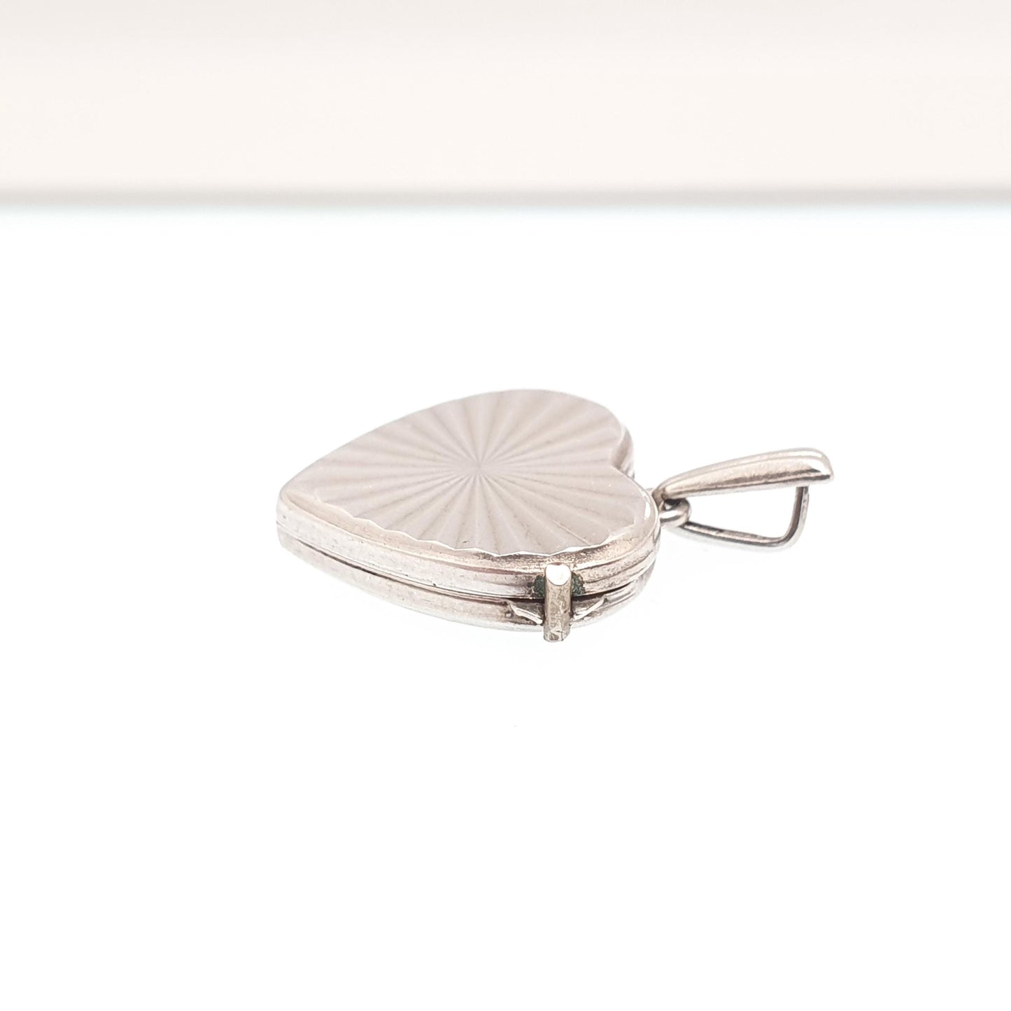Vintage GEORG JENSEN Sterling Silver Heart Locket Gyroscope Necklace Small Pendant Hallmark Cute Picture Photo Jewelry Jewellery