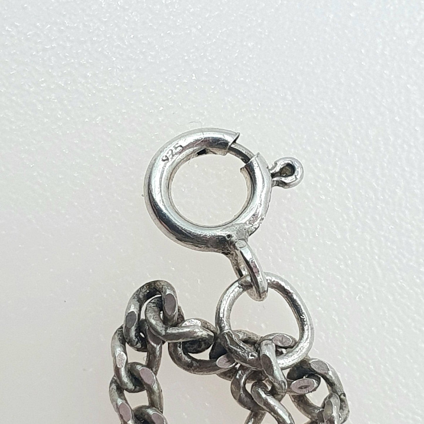 Vintage Sterling Silver Curb Link Chain Necklace 45cm 17.7” 4.73 Links Chains Mens Womens Retro Jewelry Jewellery