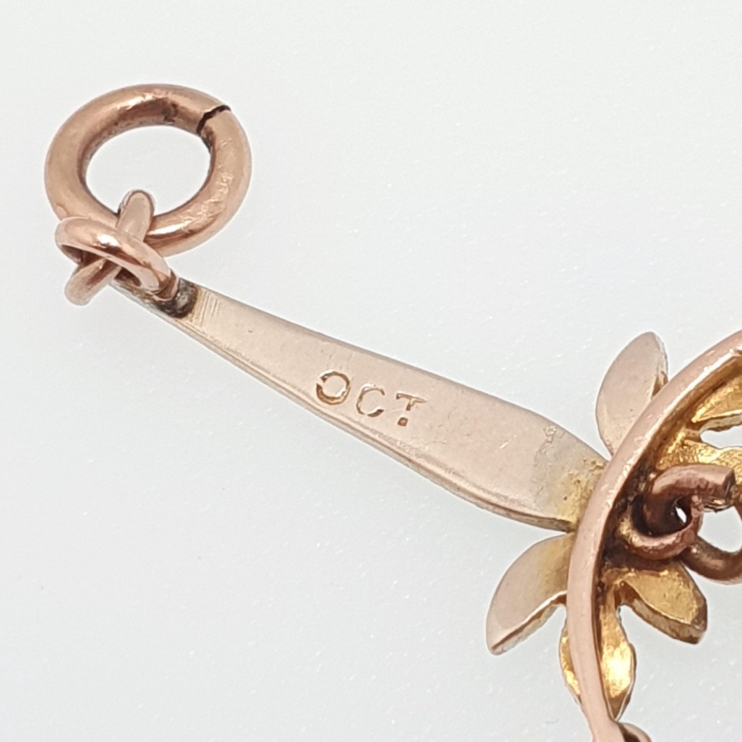 Antique 9ct Gold Opal Pendant Necklace Seed Pearl Solid 9k 9kt Natural Gemstone Womens Vintage Jewelry Jewellery