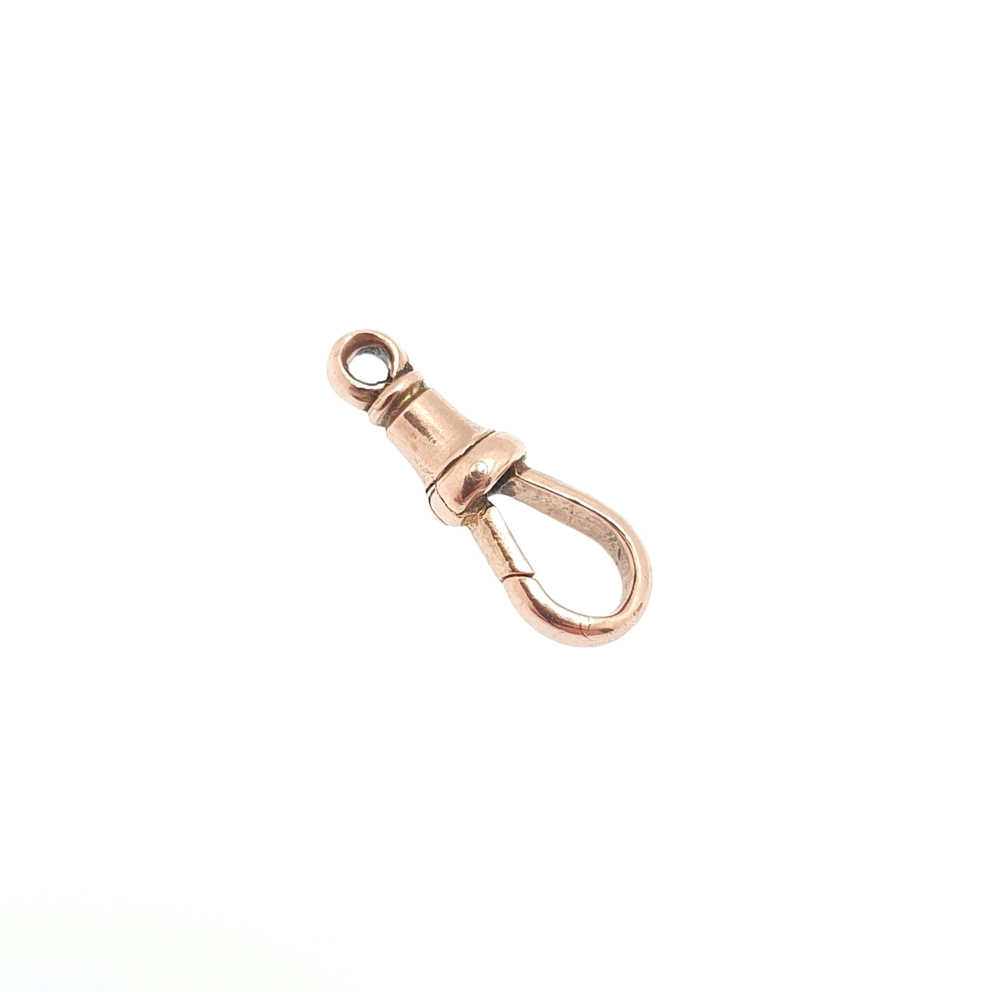 Antique 9ct 9k Solid Gold Dog Clip Clasp Swivel Victorian Rose Red Fastening Genuine 1800s Vintage Necklace Bracelet Jewellery