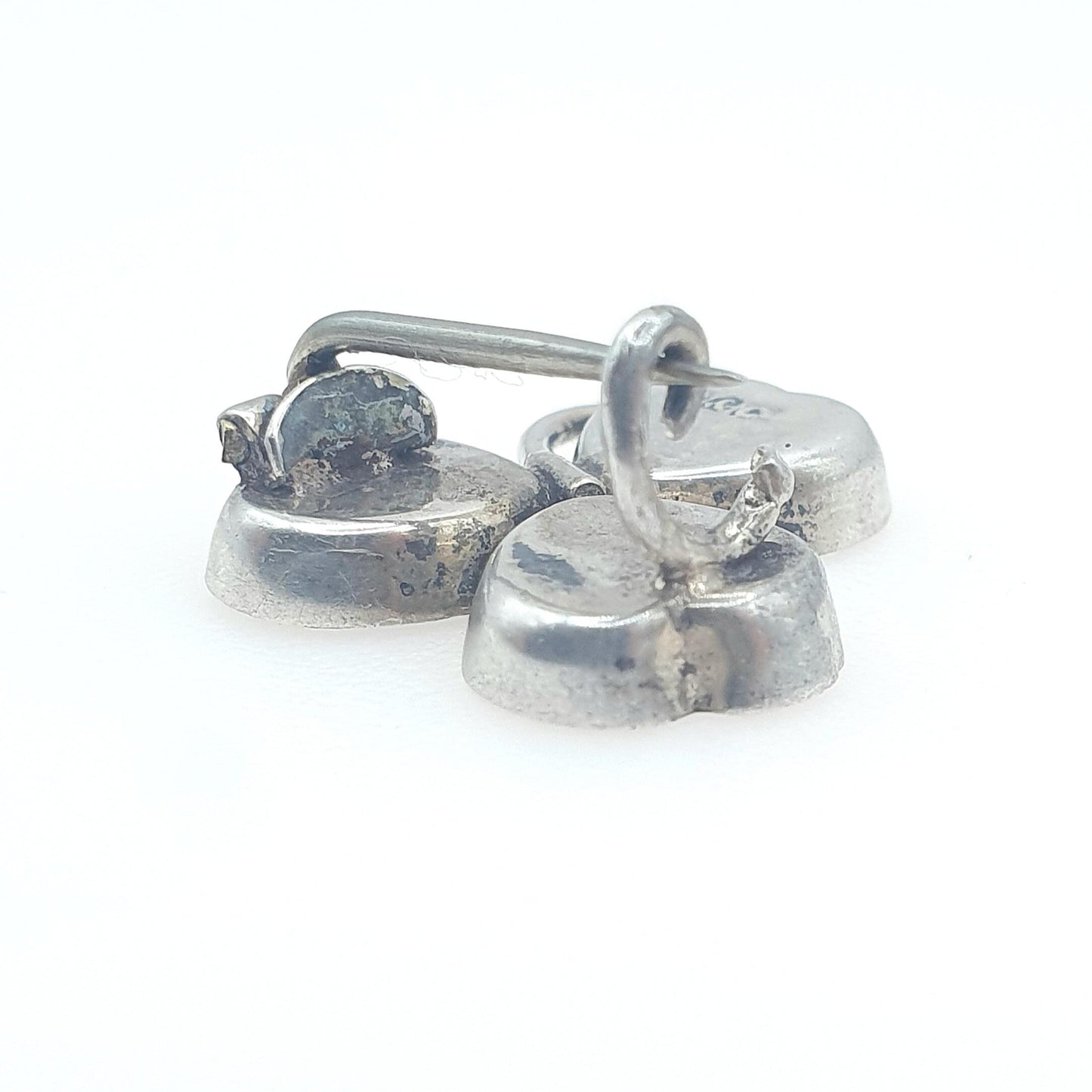 Antique Solid Silver Connemara Marble Clover Brooch Pin Irish Lucky Gift Celtic Jewelry Jewellery Mens Womens Unisex
