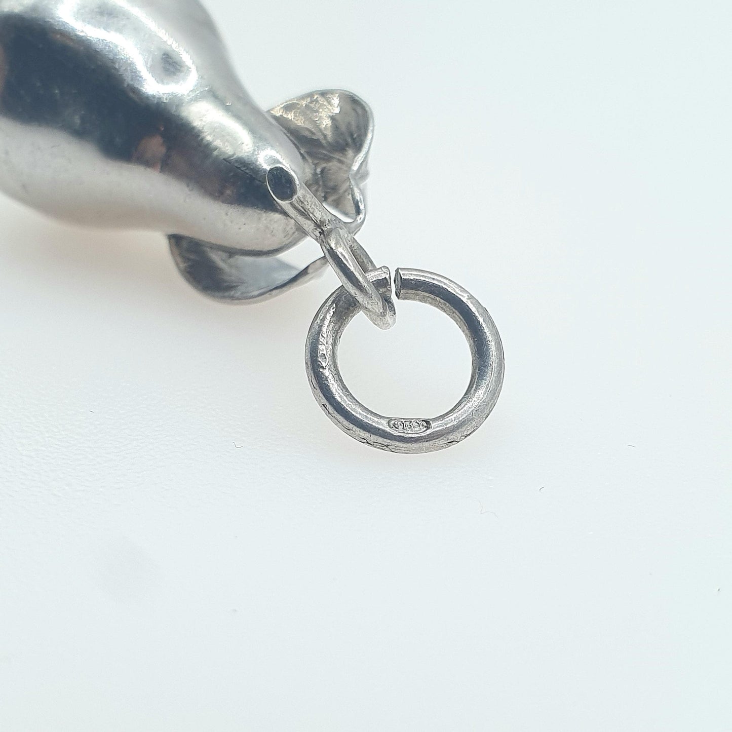 Vintage Sterling Silver Pear Pendant Kitsch Necklace Fruit Retro Solid 925 Cute Jewellery Jewelry