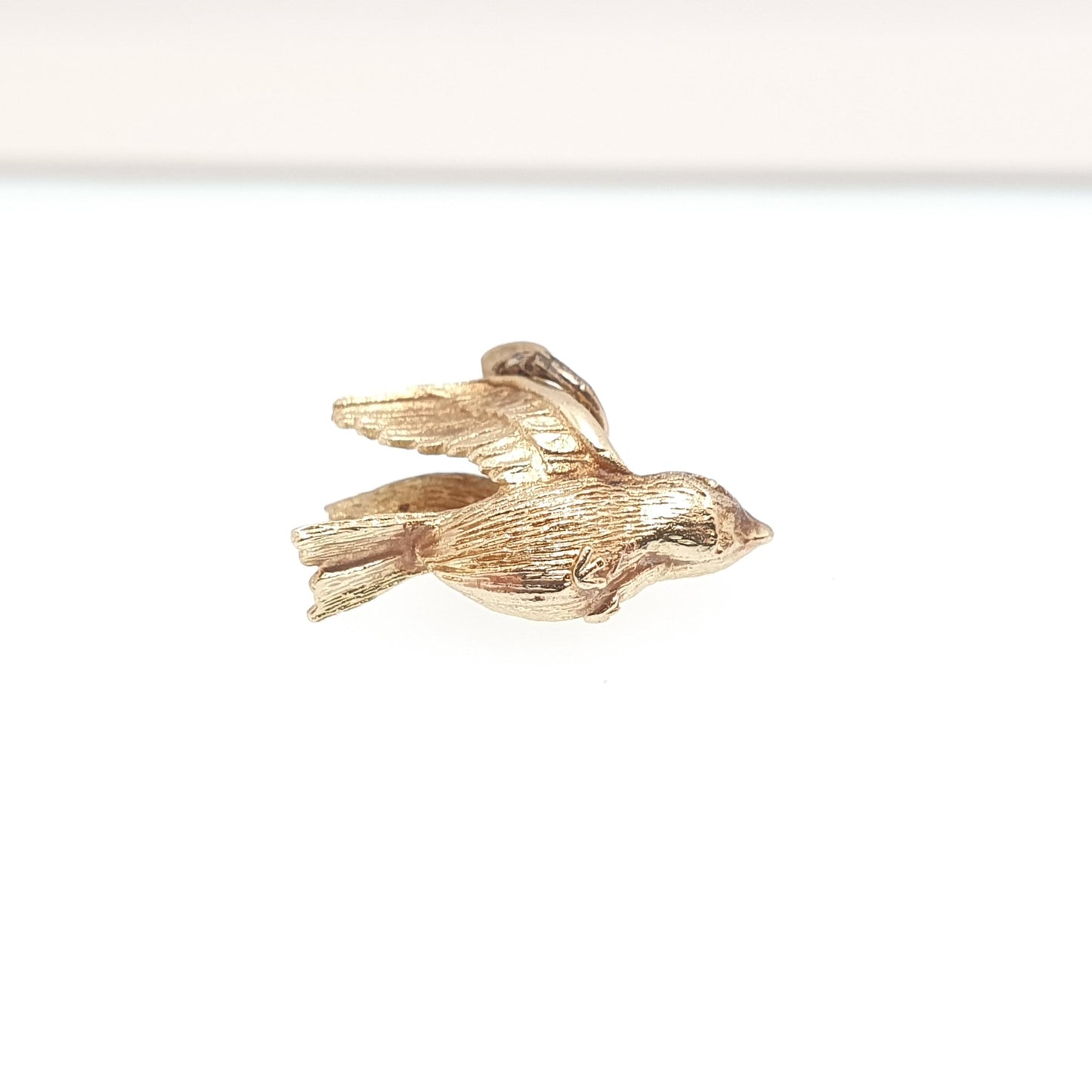 Vintage 9ct Gold Bird Charm Pendant Flying Swallow Solid 9k 375 Necklace Bracelet Birds Retro Womens Mens Jewelry Jewellery
