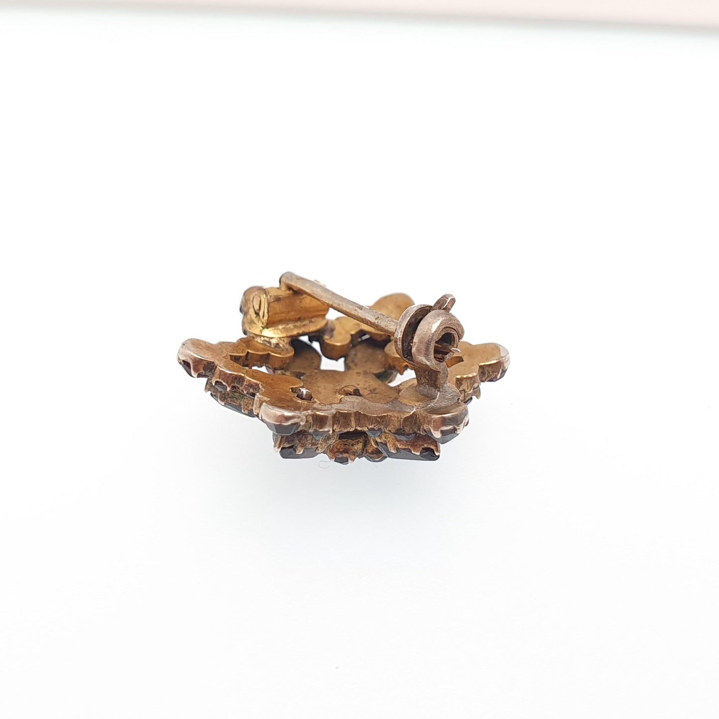 Antique Victorian Bohemian Garnet Star Brooch Pin Starburst Rolled Gold Renaissance Revival 1800s Pyrope Vintage Womens Jewelry Jewellery