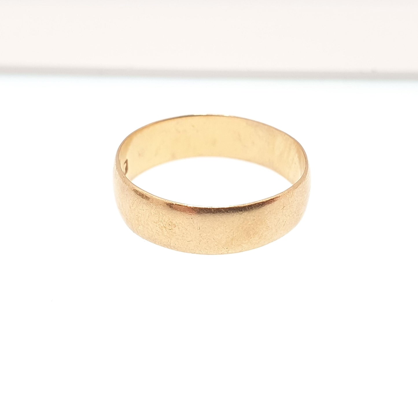 Antique Victorian 22ct Gold Wedding Band Ring 1887 Hallmark 22k 22kt Stacking Stacker Wide Yellow Vintage