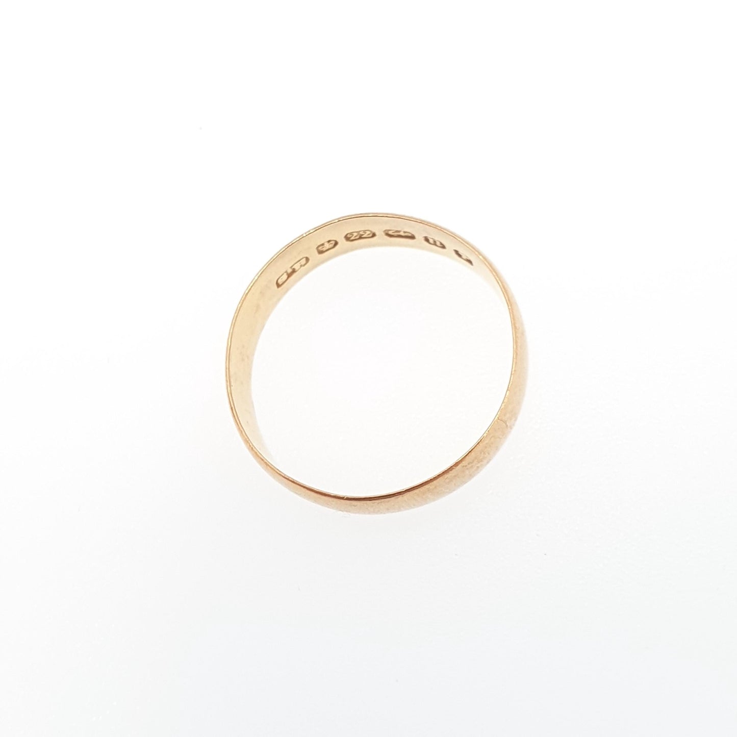 Antique Victorian 22ct Gold Wedding Band Ring 1887 Hallmark 22k 22kt Stacking Stacker Wide Yellow Vintage