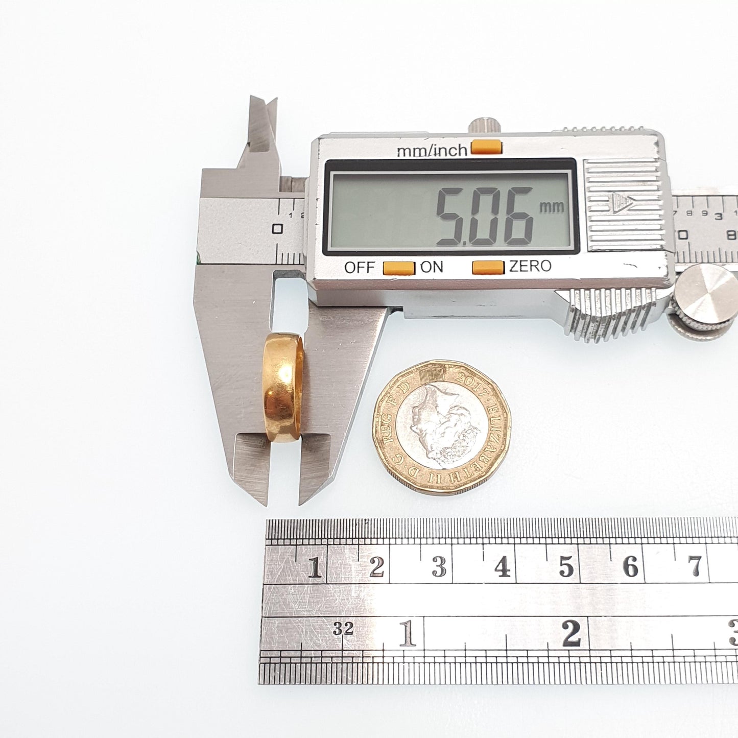 Antique Victorian 22ct Gold Wedding Band Ring 1887 Hallmark 22k 22kt Stacking Stacker Wide Yellow Vintage