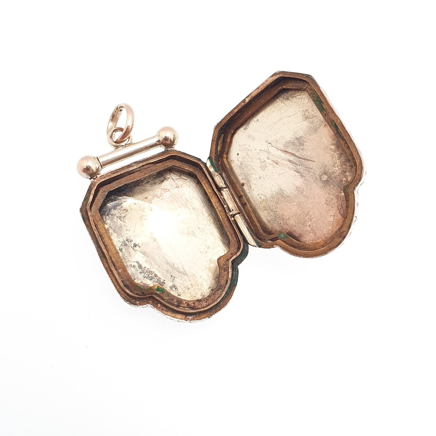 Antique Victorian 9ct Gold Shield Locket 375 9k Back and Front Pendant Large Big Engraved Picture Photo Vintage Womens Jewellery Jewelry