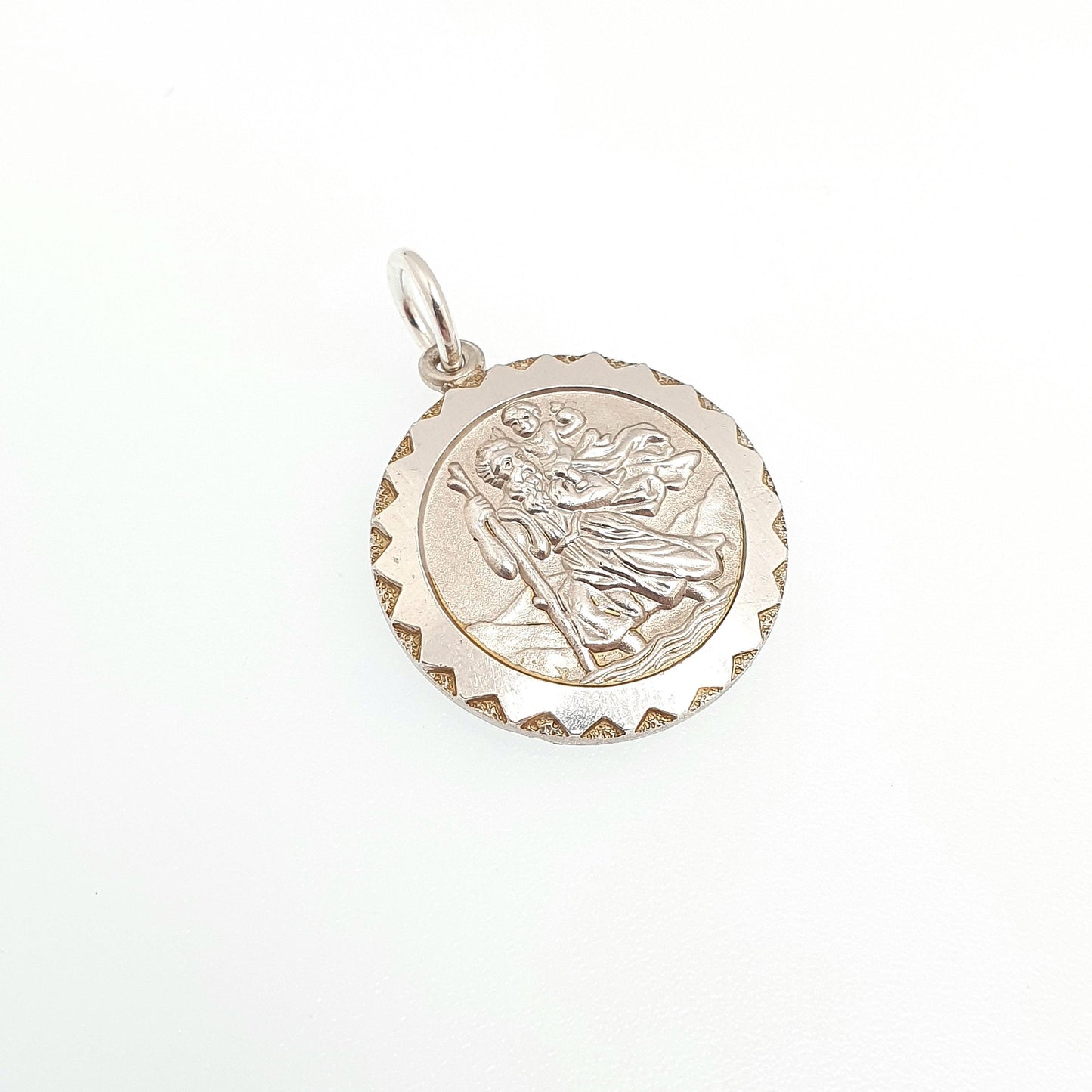 Georg Jensen Sterling Silver St Christopher Pendant Necklace: Plane, Car, Boat