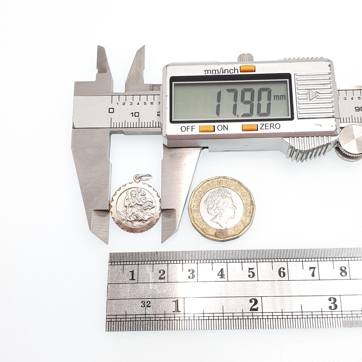 Georg Jensen Sterling Silver St Christopher Pendant Necklace: Plane, Car, Boat