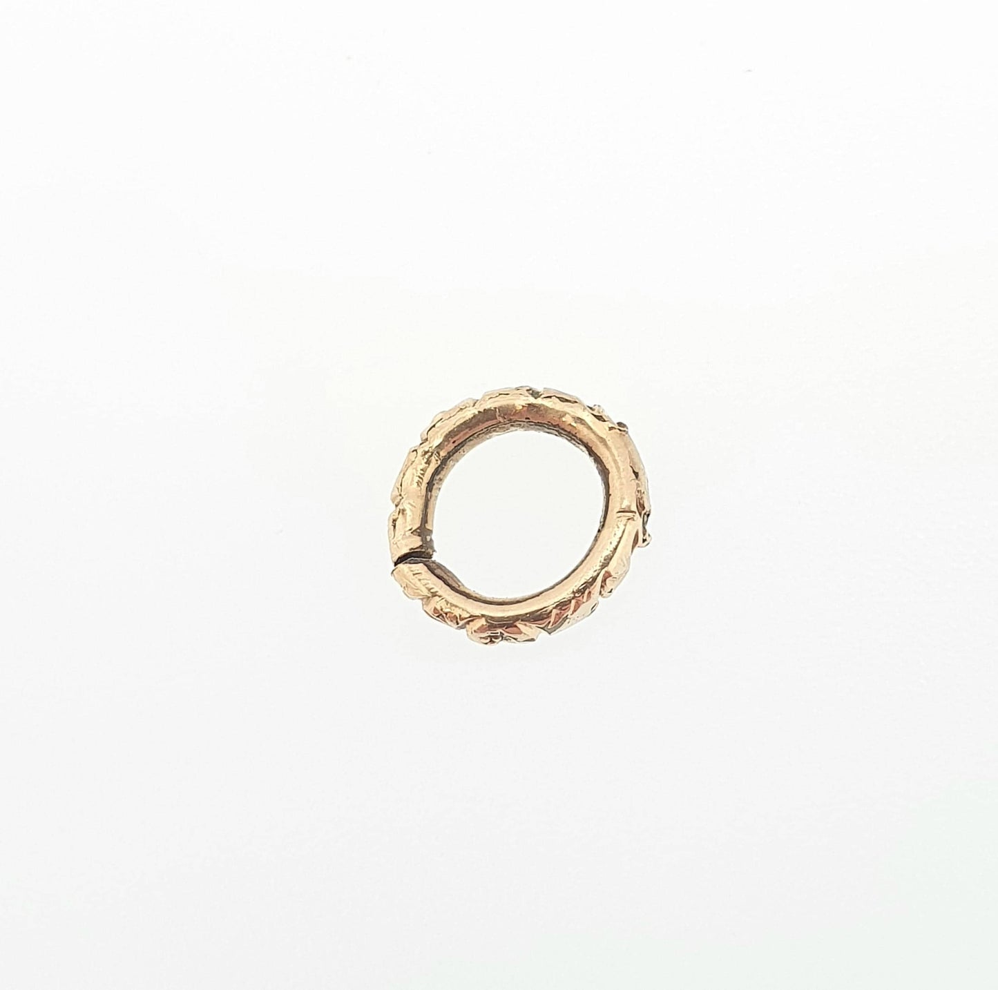 Antique Georgian Chased Jump Ring Rolled Gold Filled Genuine 1800s Gold Tone Open Vintage Jewelry Victorian Jewellery Findings Upcycle