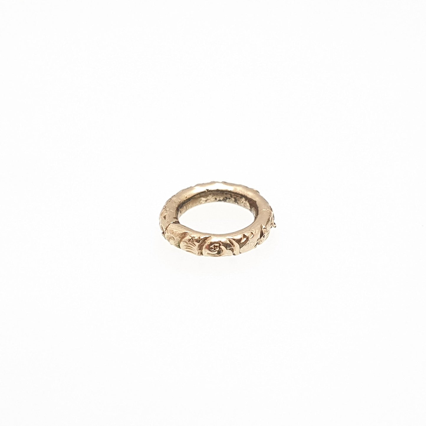 Antique Georgian Chased Jump Ring Rolled Gold Filled Genuine 1800s Gold Tone Open Vintage Jewelry Victorian Jewellery Findings Upcycle