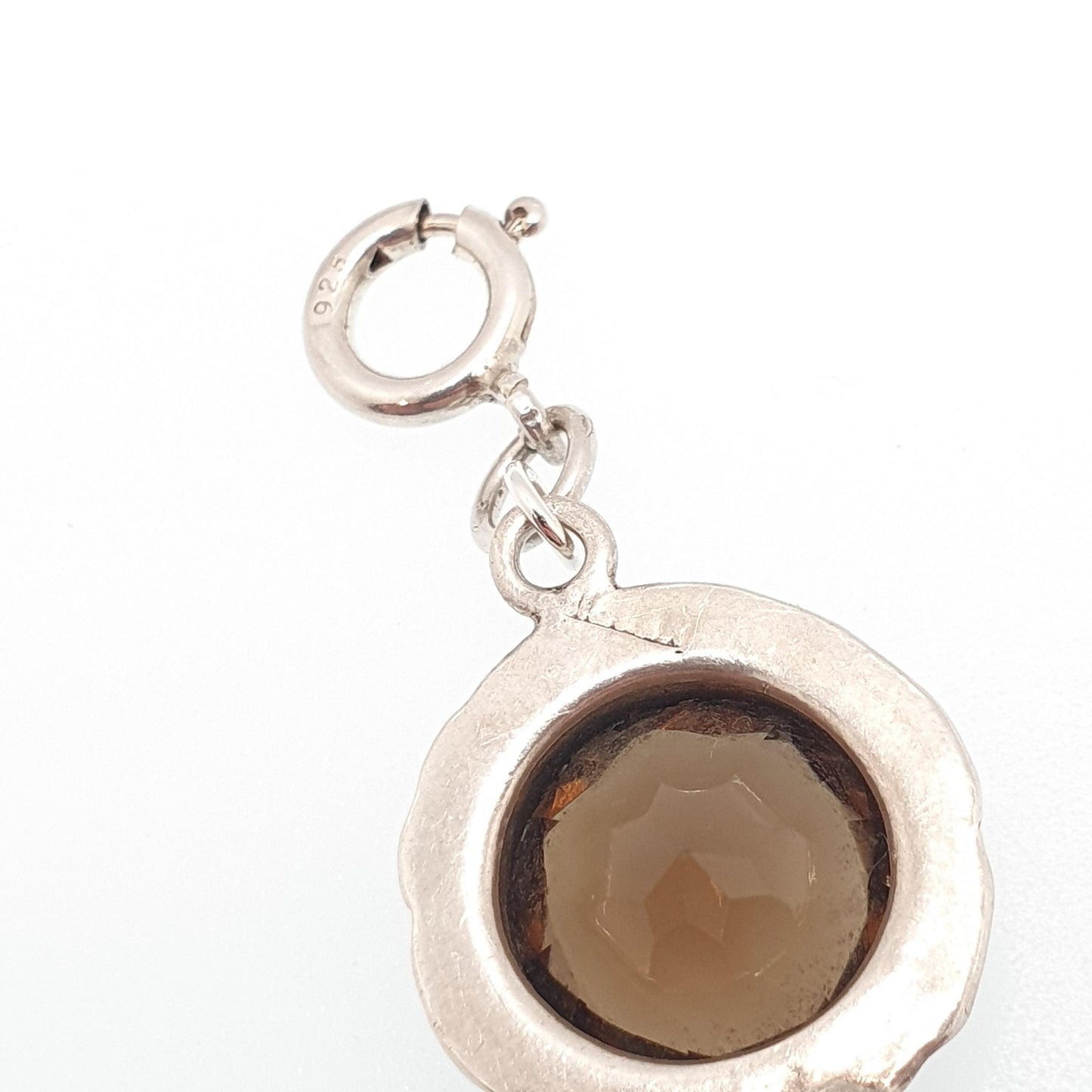 Antique Smoky Quartz Sterling Silver Bracelet Scottish Cairngorm Smokey Brown Genuine Gemstone Celtic Scotland Vintage Jewelry Jewellery