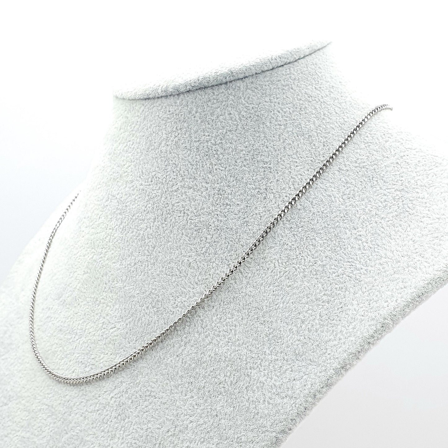 Vintage Sterling Silver Curb Link Chain Necklace 45cm 17.7” 4.73 Links Chains Mens Womens Retro Jewelry Jewellery