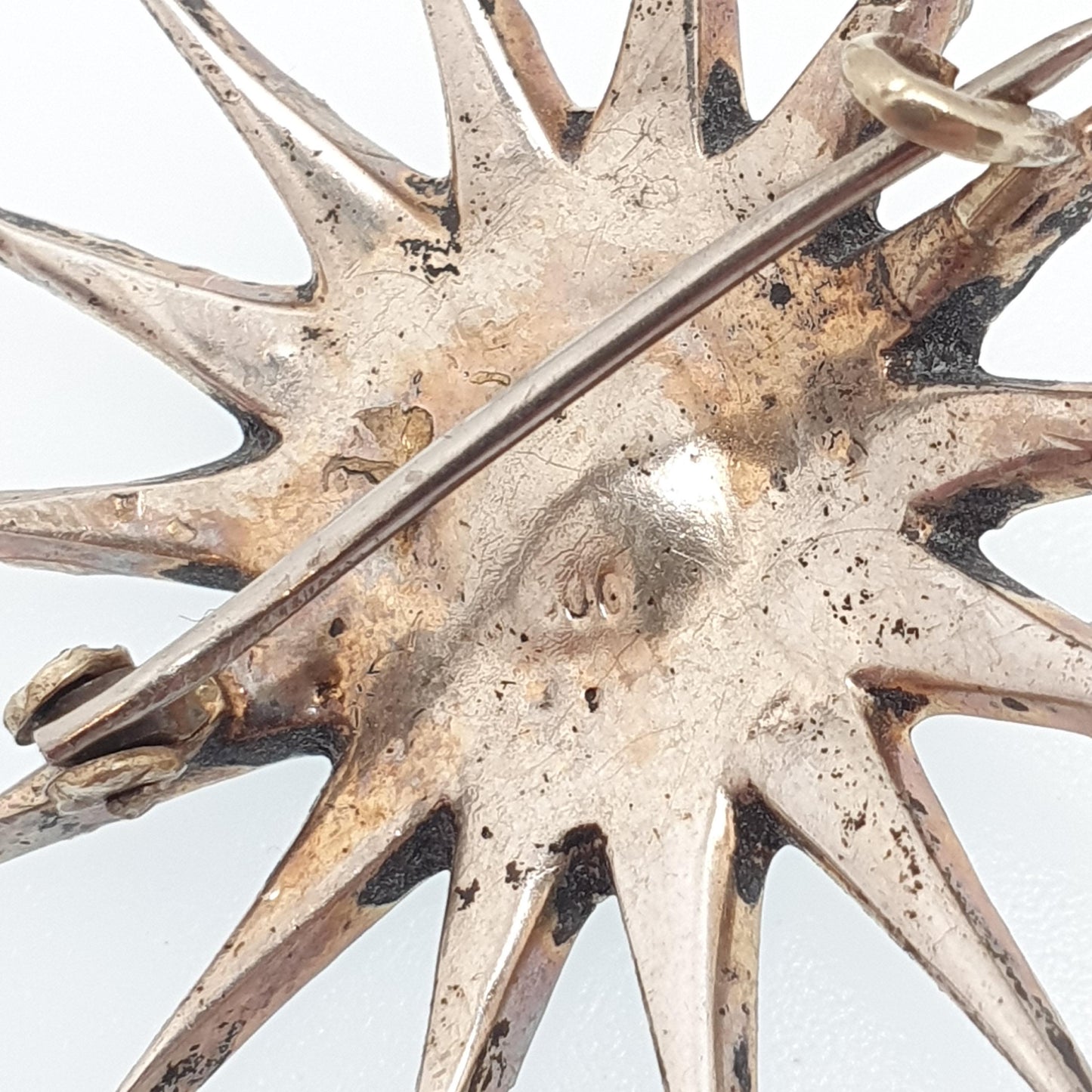 Antique Solid Silver Diamond Paste Star Brooch Victorian Large Big Sparkly Pin Celestial Jewelry Jewellery Vintage
