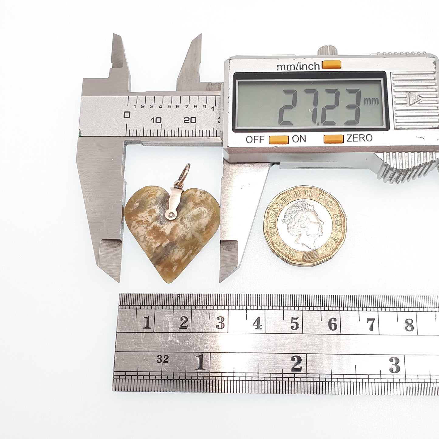 Antique 9ct Gold Connemara Marble Heart Necklace Pendant Victorian Solid 9k 9kt Irish Green Hardstone Love Vintage Jewelry Jewellery