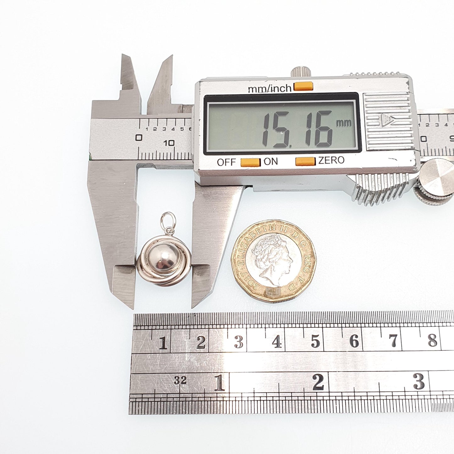 Antique Solid Silver Victorian Spiral Charm Pendant Dome Arts and Crafts Swirl Vintage Womens Mens Necklace Jewellery Jewelry