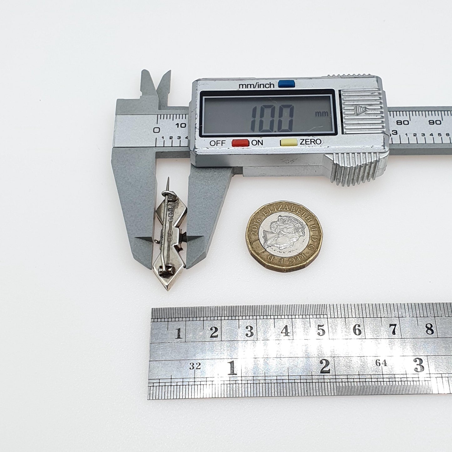 Antique Sterling Silver Thistle Aberdeenshire Granite Brooch Scottish Flower Scotland Jewelry Jewellery Unisex Mens Womens