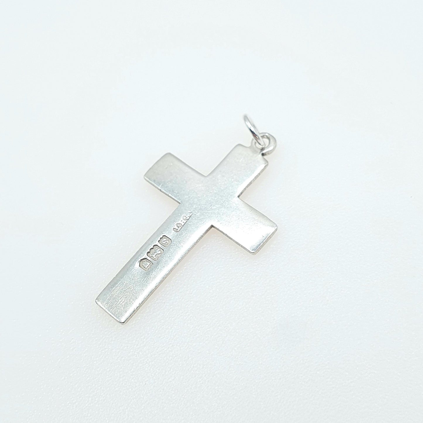 Antique Sterling Silver Crucifix Cross Pendant Necklace Catholic Christian Religious Jewellery Jewelry Vintage Womens Mens