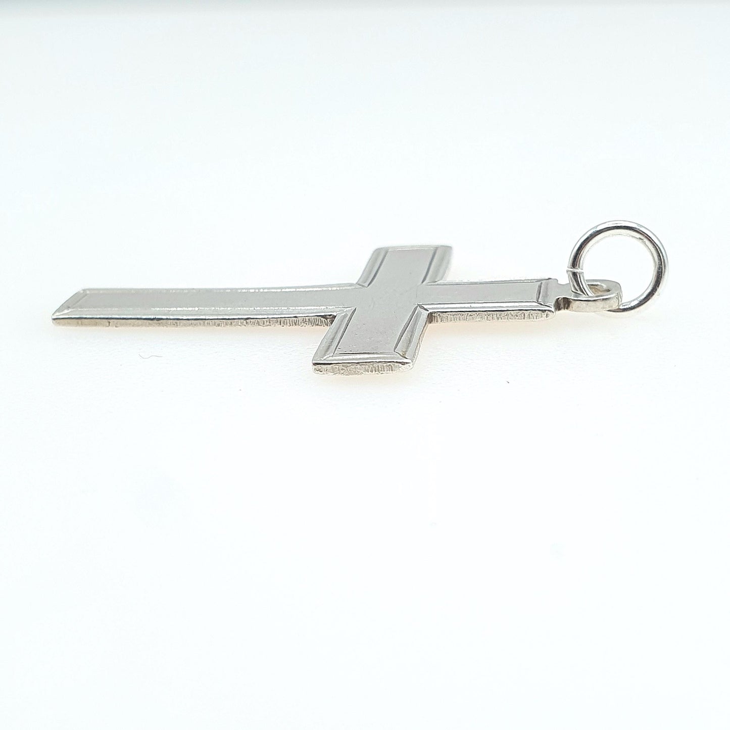 Antique Sterling Silver Crucifix Cross Pendant Necklace Catholic Christian Religious Jewellery Jewelry Vintage Womens Mens