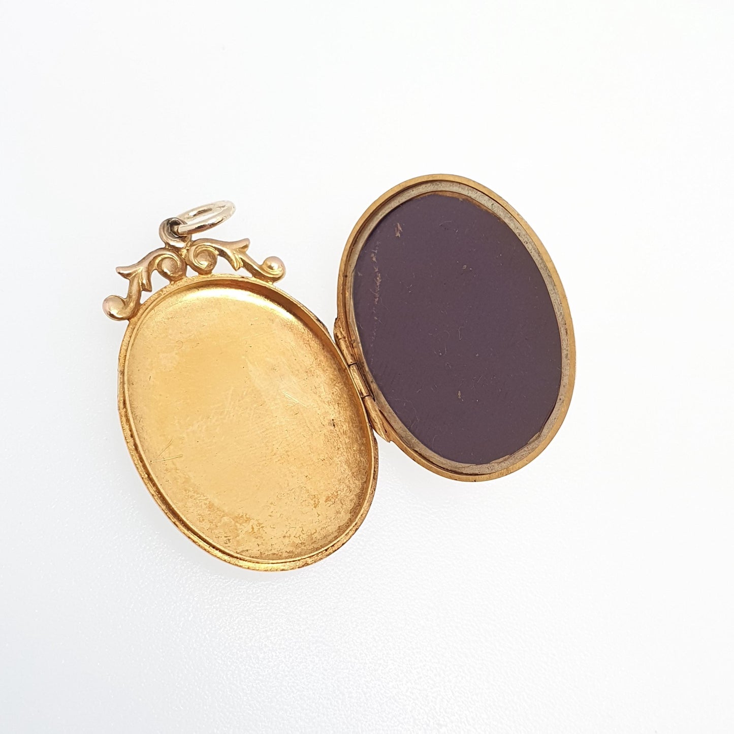 Antique 9ct 9k Gold Locket Honeycomb Pattern Oval All Solid 9kt 375 Pendant Hallmarked Necklace Vintage Jewelry Jewellery