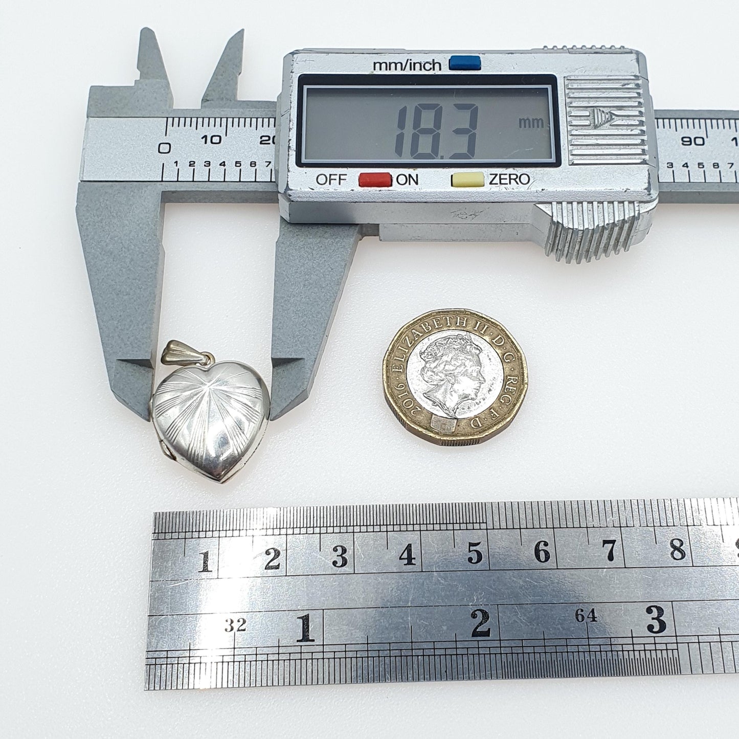 Antique Art Deco Solid Silver Back and Front Heart Locket Sunburst Pattern Keepsake Pendant Necklace Womens Unisex Jewelry Jewellery