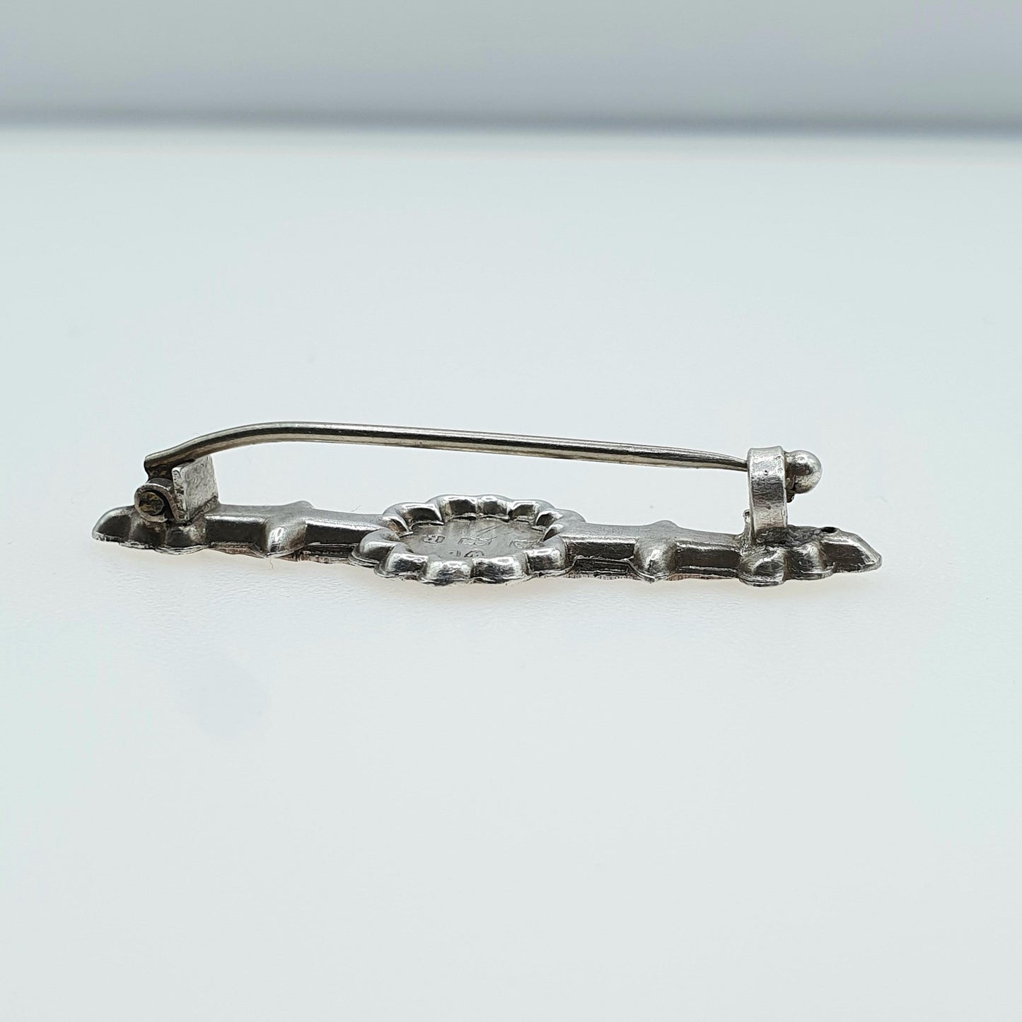 Antique Sterling Silver BABY Brooch Enamel Sweetheart 1901 Hallmark Newborn Pregnant Gift Babies Boy Vintage Womens Jewelry Jewellery