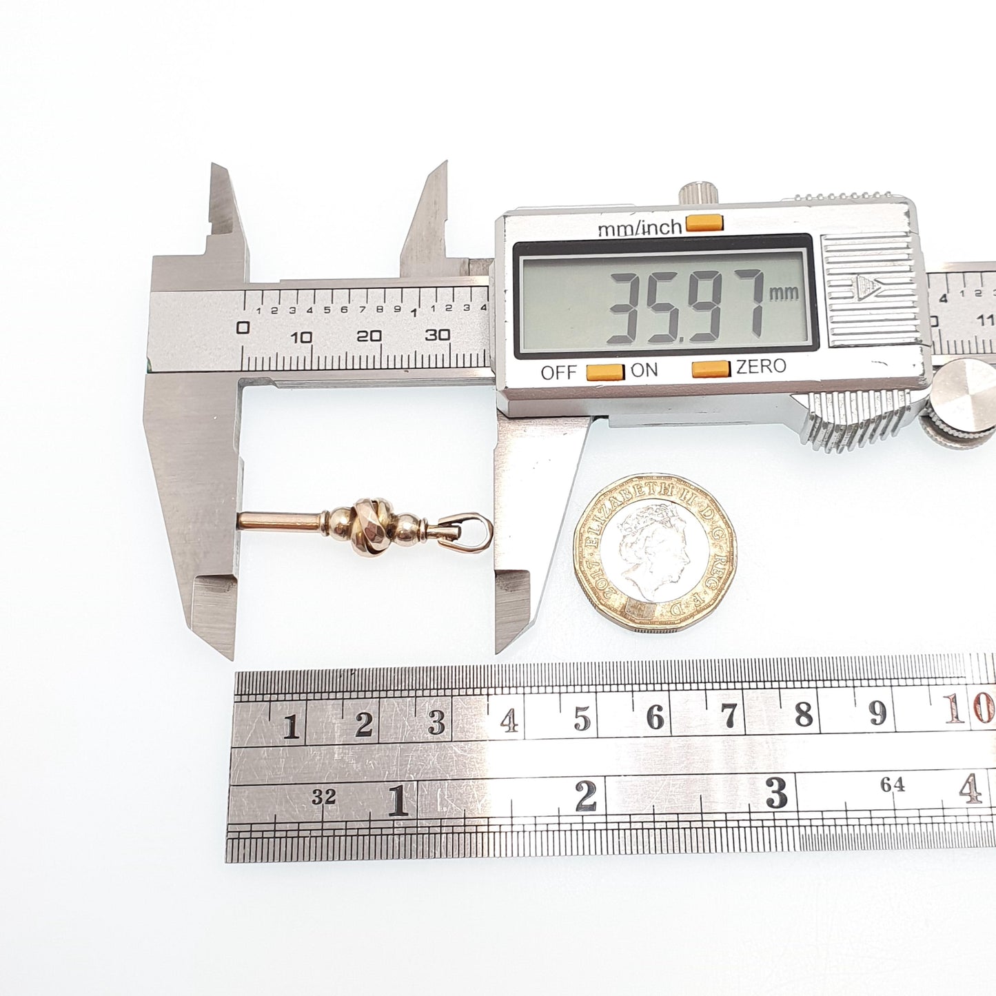 Antique Victorian 9ct Gold Knot Pocket Watch Key Fob Pendant Solid 9k 375 Necklace Infinity Vintage Jewellery Jewelry