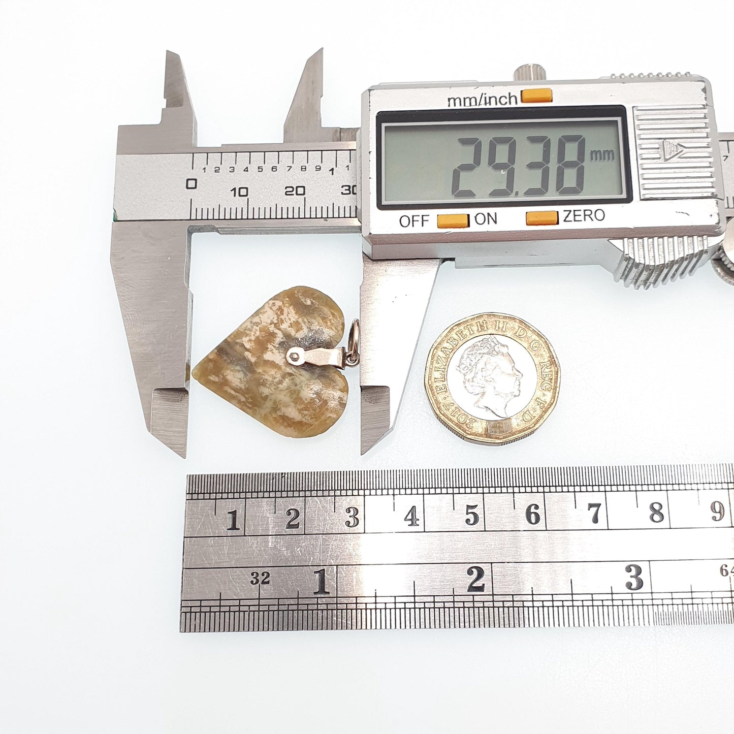 Antique 9ct Gold Connemara Marble Heart Necklace Pendant Victorian Solid 9k 9kt Irish Green Hardstone Love Vintage Jewelry Jewellery