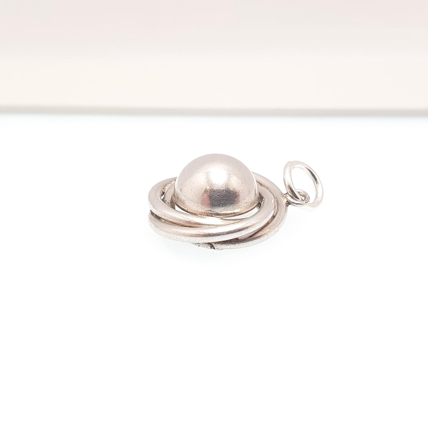 Antique Solid Silver Victorian Spiral Charm Pendant Dome Arts and Crafts Swirl Vintage Womens Mens Necklace Jewellery Jewelry